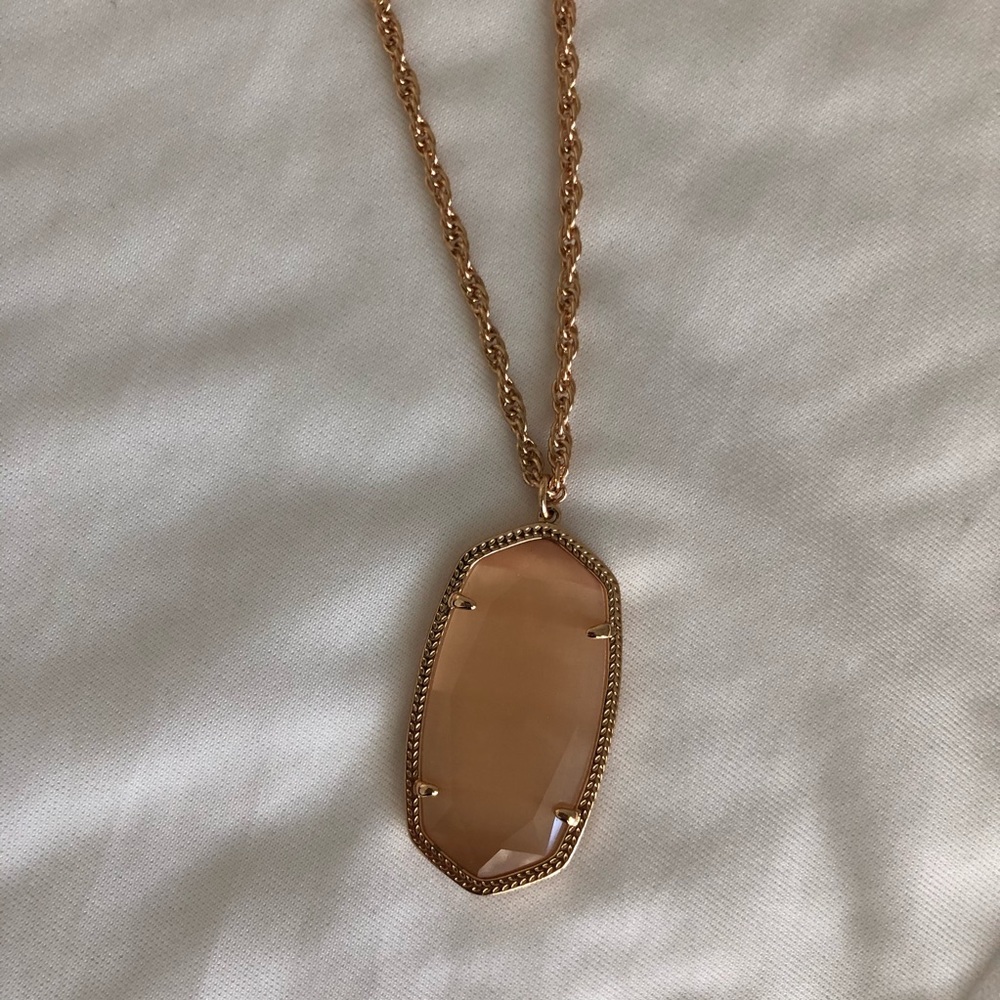 Kendra Scott Long Pendant Rose Gold Necklace